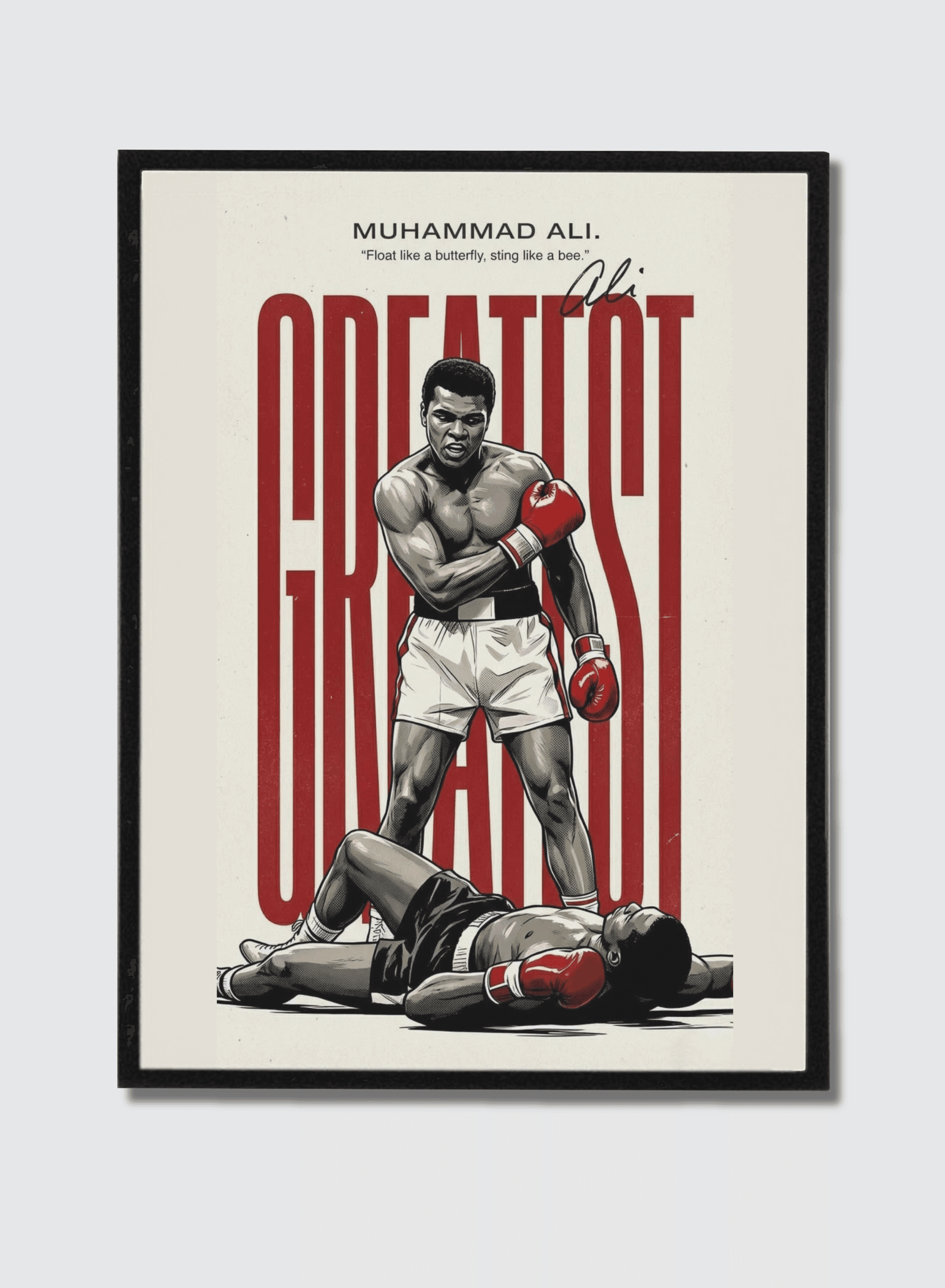 Muhammad Ali — The Greatest, framed poster