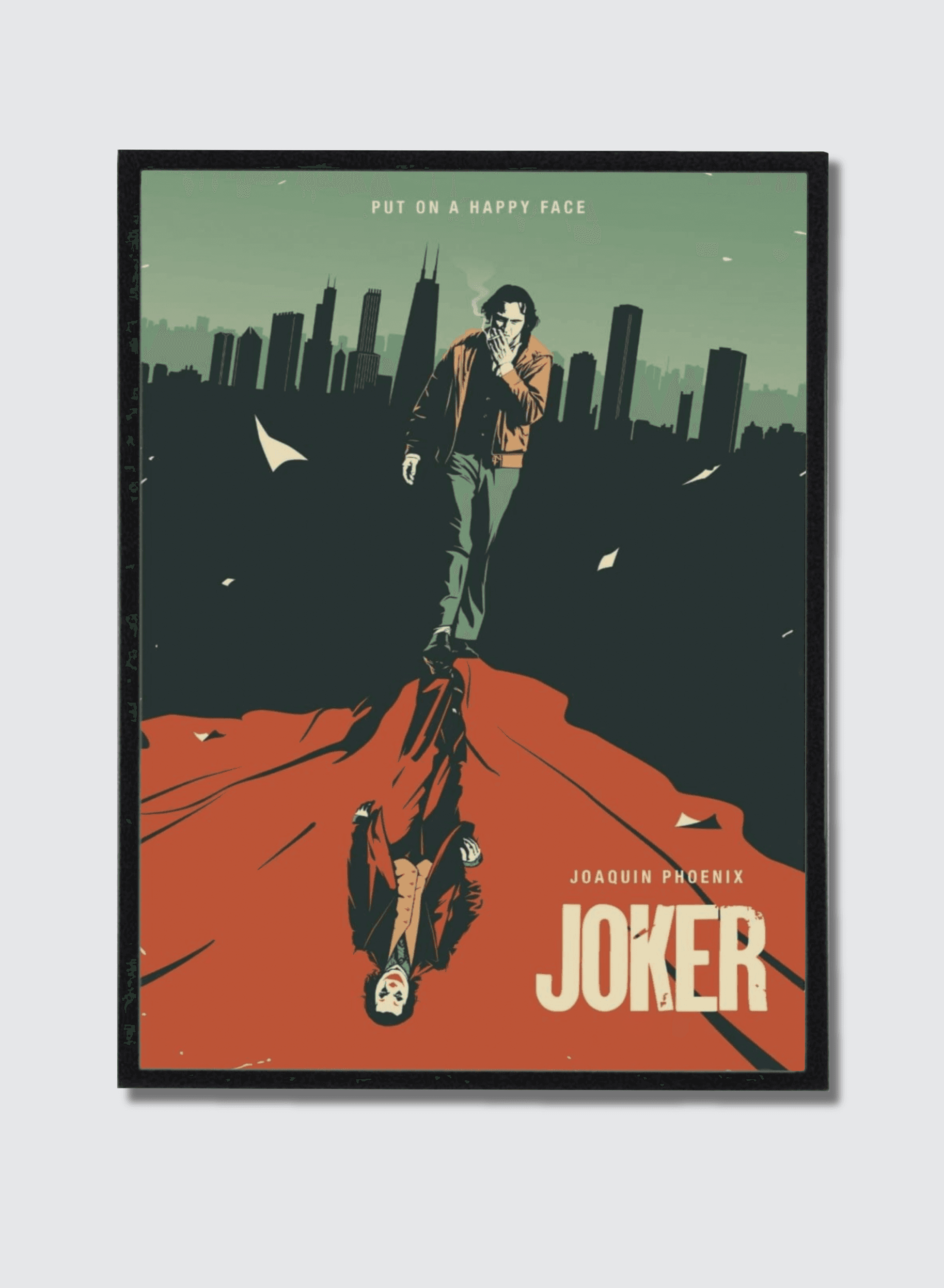 Joker — Put On A Happy Face, framed poster