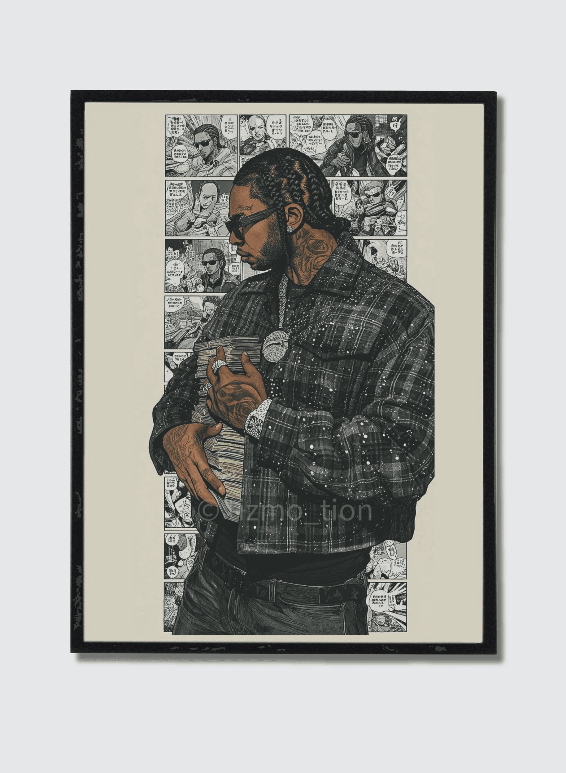 Pop Smoke — Woo, framed poster