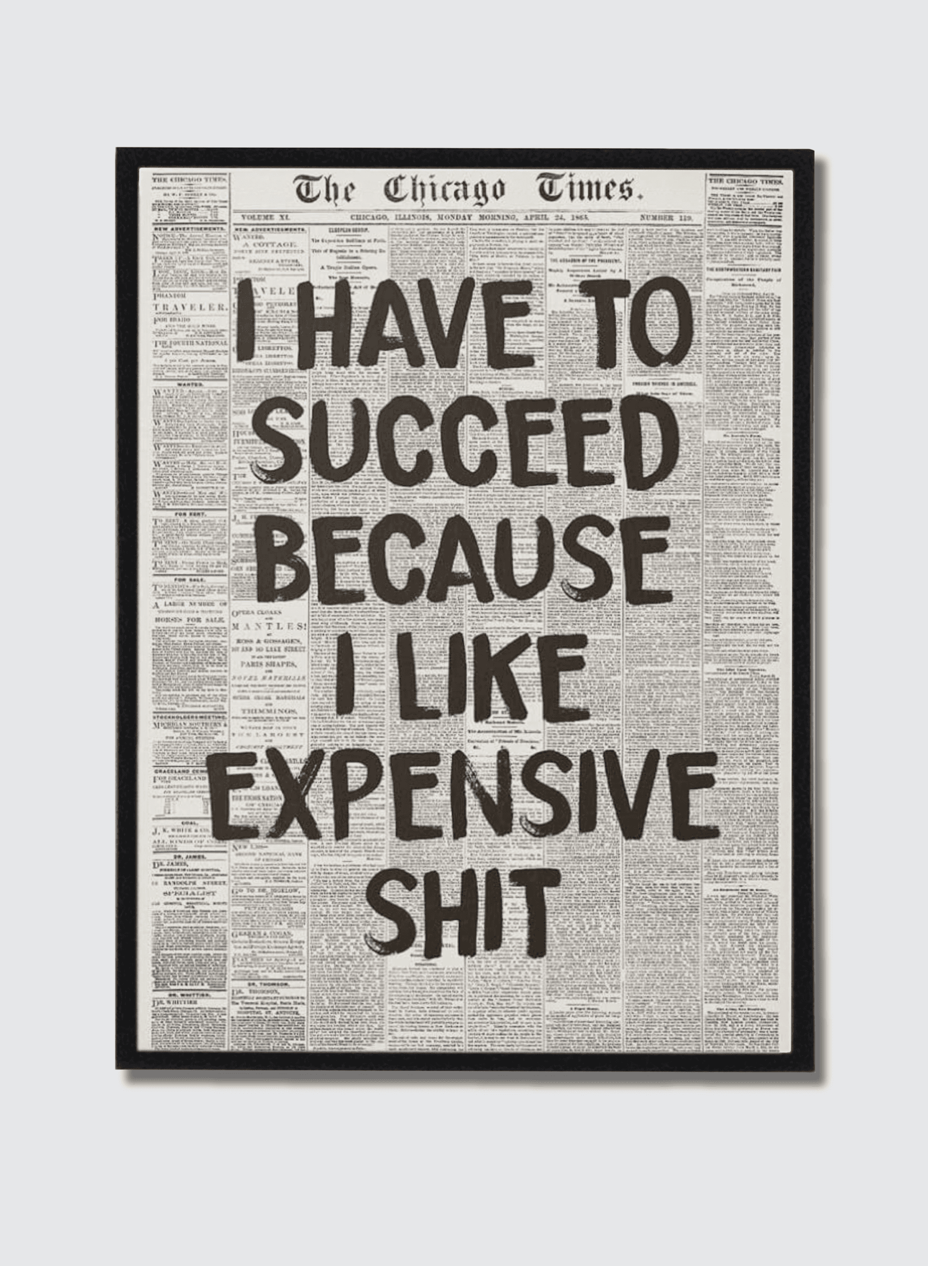 Motivation — Quote Print — Design 1, framed poster
