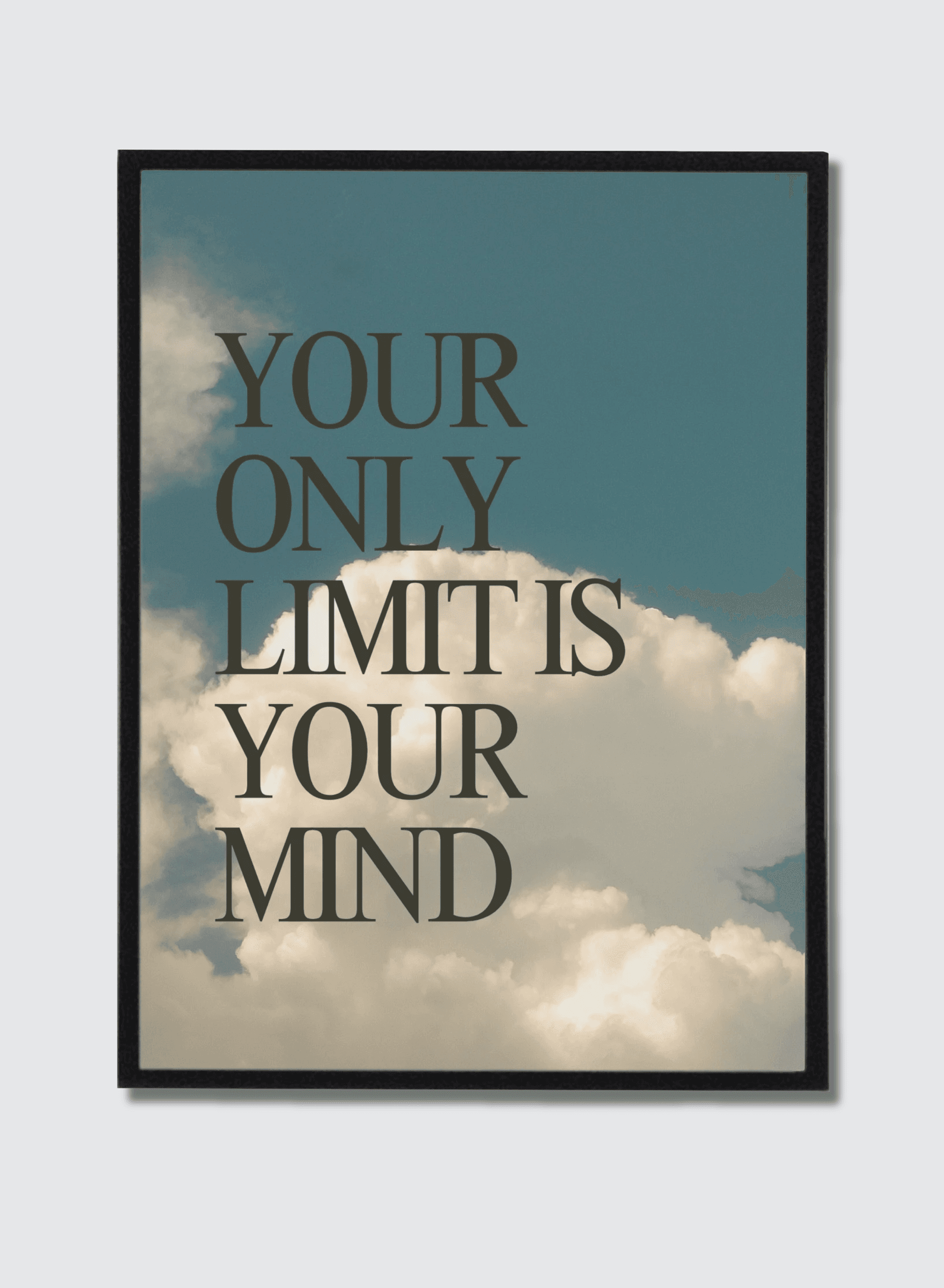 Motivation — Quote Print — Design 2, framed poster
