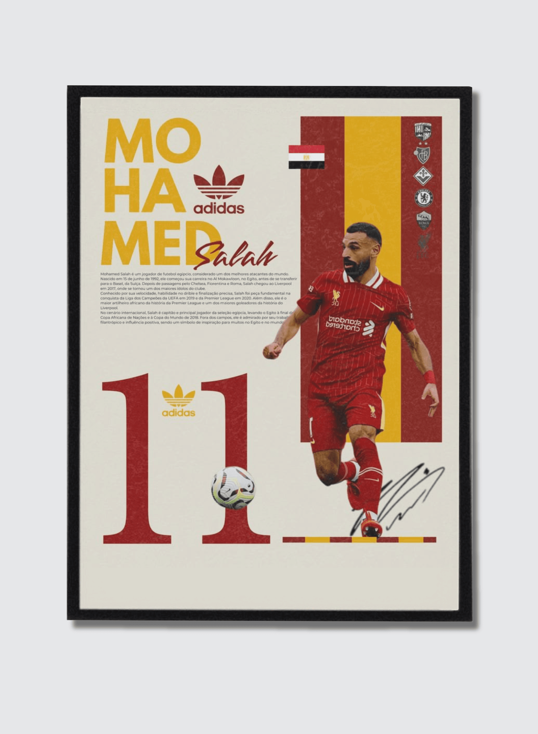 Mohamed Salah — Egypt — The Egyptian King, framed poster
