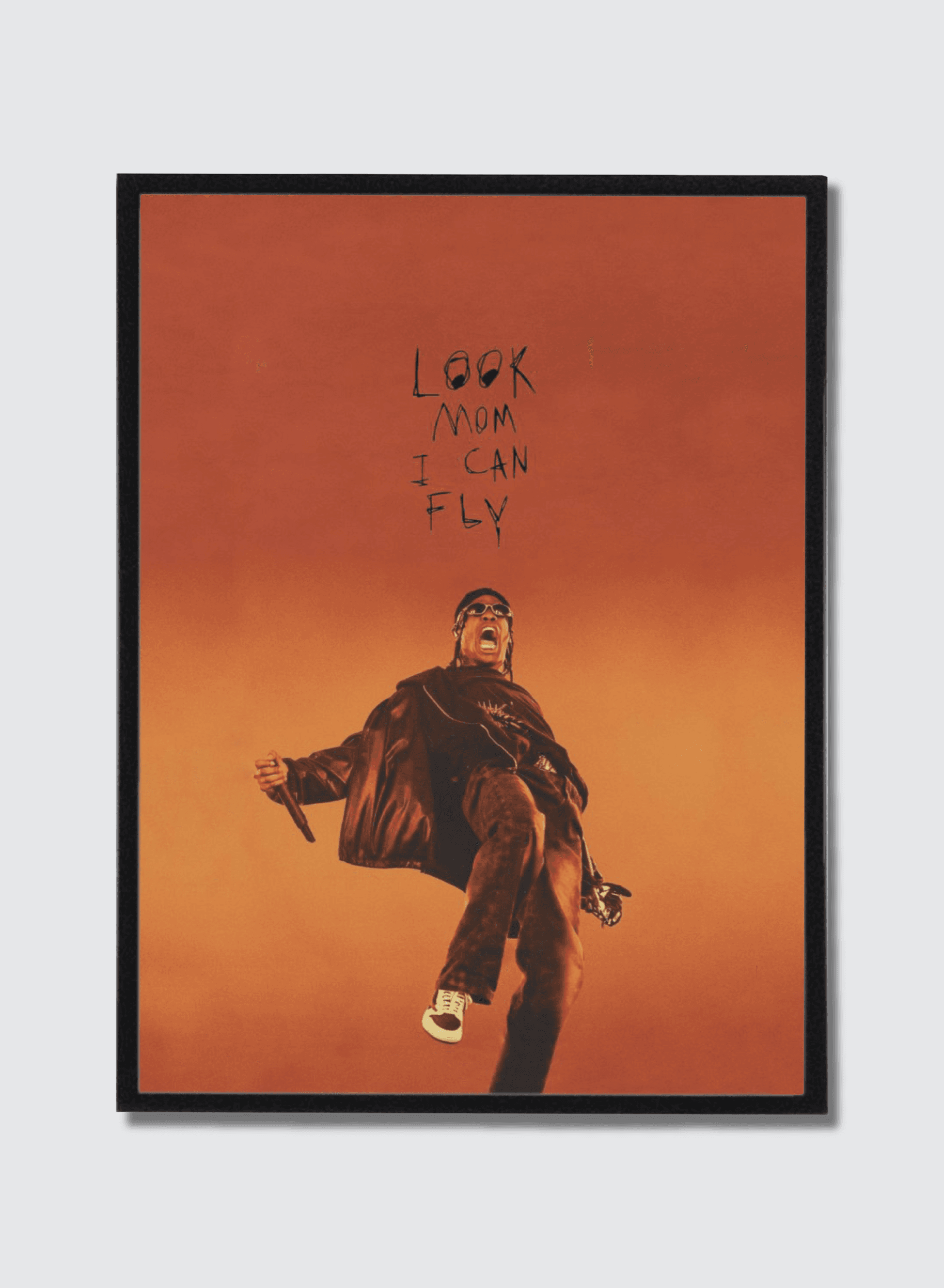 Travis Scott — Look Mom I Can Fly, framed poster