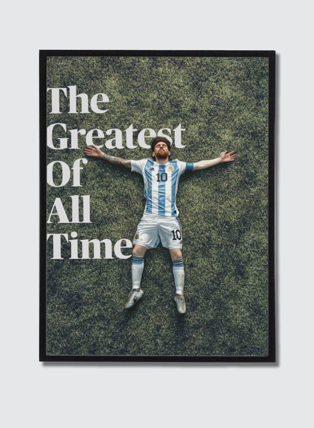 Messi — Argentina — Career Stats, framed poster